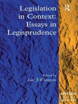 cover image of Legislation in Context
